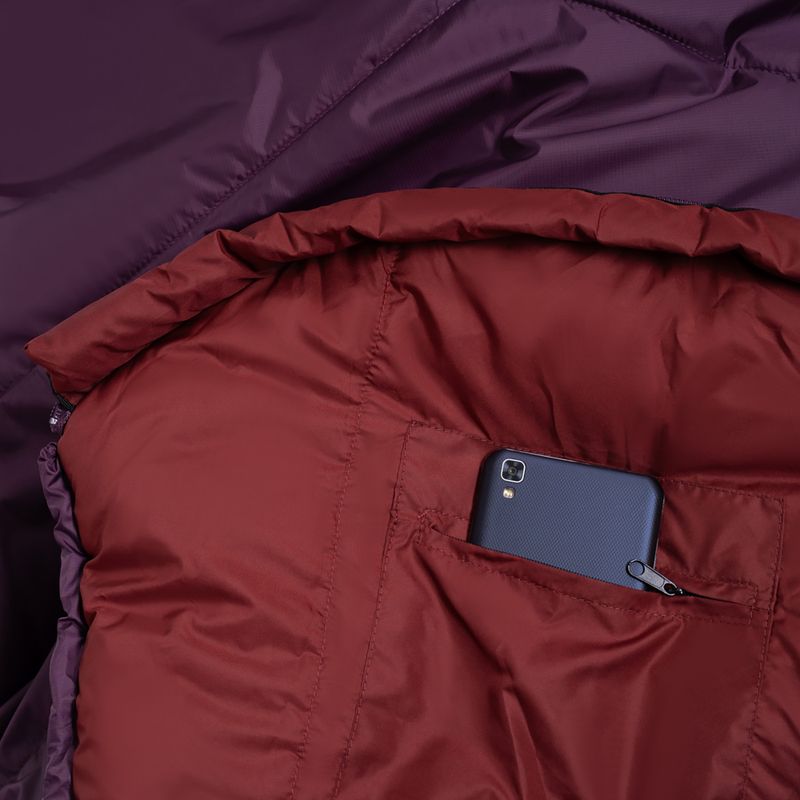 Śpiwór Alpinus Fiber Pro 1100 prawy burgundowy 6