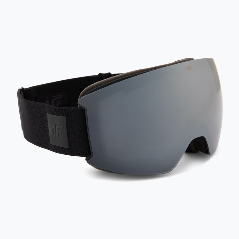 Gogle narciarskie 4F U043 deep black/silver mirror smoke