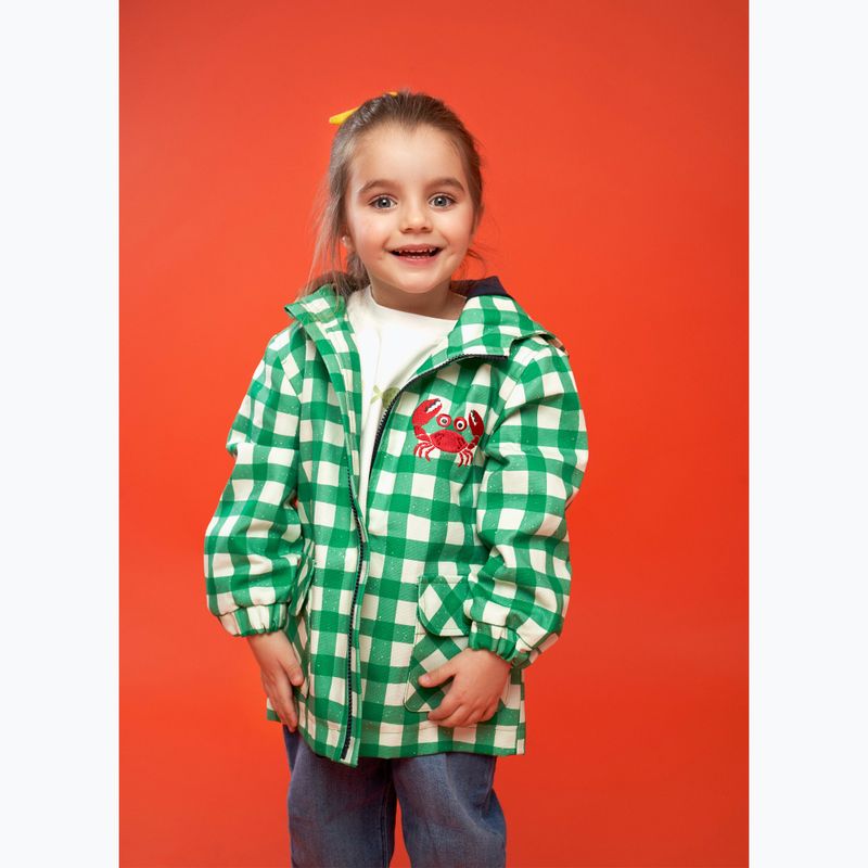Kurtka dziecięca KID STORY Wiatroszczelna i Wodoodporna green grid 9