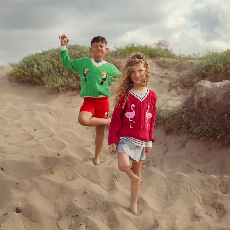Sweter dziecięcy KID STORY Bawełna organiczna red flaming 5
