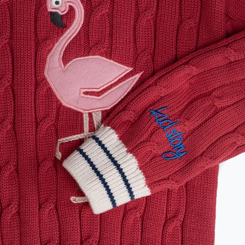 Sweter dziecięcy KID STORY Bawełna organiczna red flaming 4