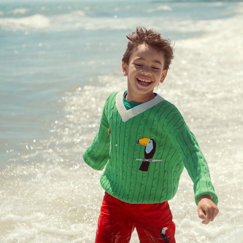 Sweter dziecięcy KID STORY Bawełna organiczna green pelican 5