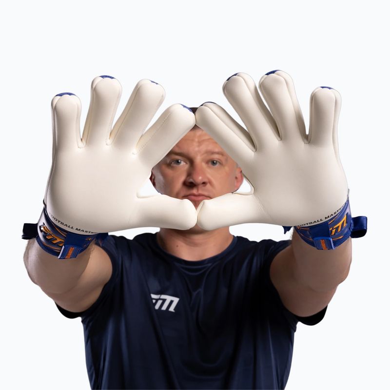 Rękawice bramkarskie Football Masters Varis X blue/orange 4