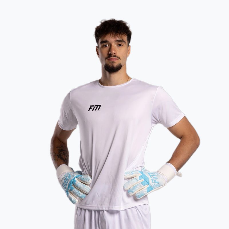 Rękawice bramkarskie Football Masters Varis X white/blue 10