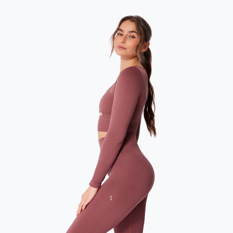 Longsleeve treningowy damski Carpatree Dopamine Buzz Seamless rose/brown 3