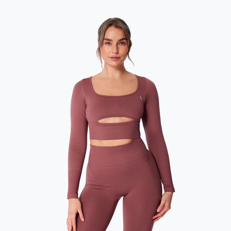 Longsleeve treningowy damski Carpatree Dopamine Buzz Seamless rose/brown 6