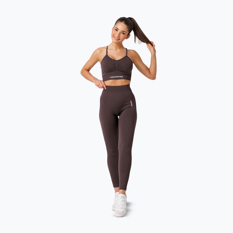 Legginsy treningowe damskie Carpatree Allure Seamless berry brown 2