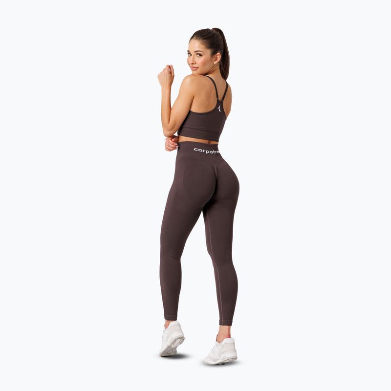 Legginsy treningowe damskie Carpatree Allure Seamless berry brown 3