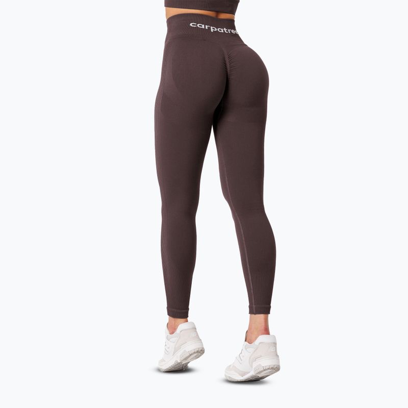 Legginsy treningowe damskie Carpatree Allure Seamless berry brown 5
