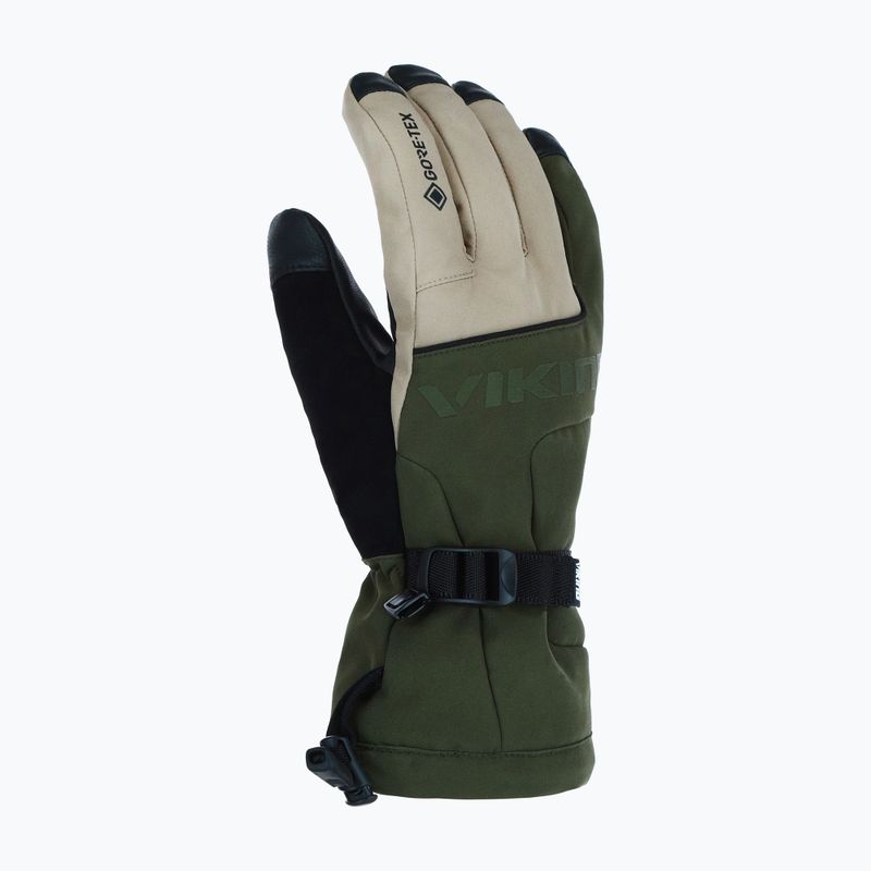 Rękawice narciarskie męskie Viking Hudson Gore-Tex Freeride olive/beige 2