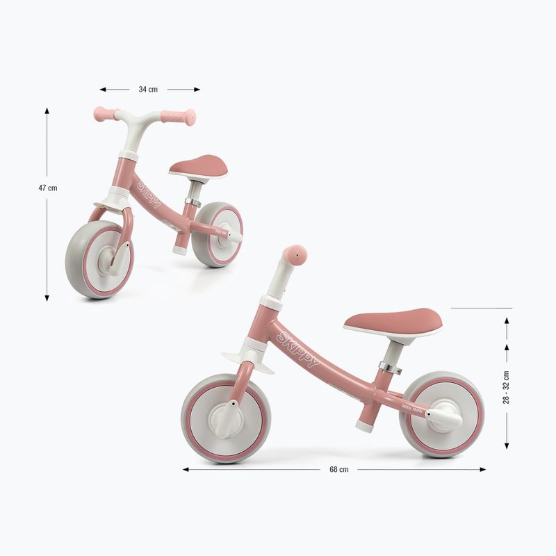 Rowerek biegowy Milly Mally Skippy pink 2