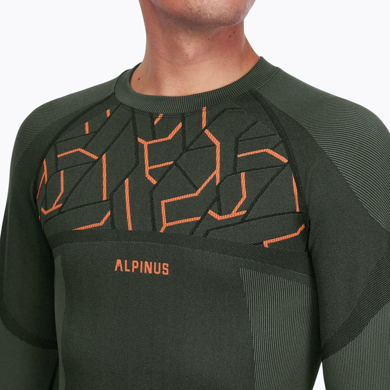Komplet bielizny termoaktywnej męskiej Alpinus Tactical Gausdal Set zielony/pomarańczowy 4