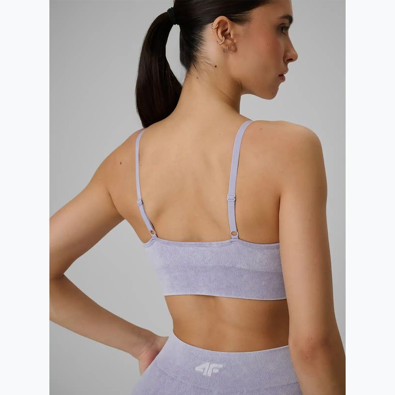 Biustonosz treningowy 4F Solar Punk F203 violet allover 4