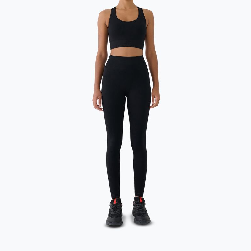 Legginsy treningowe damskie 4F Multiactive FNK F420 deep black 2