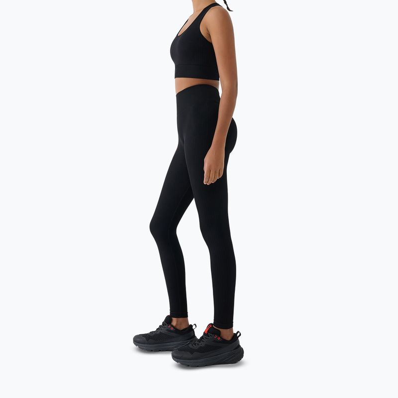 Legginsy treningowe damskie 4F Multiactive FNK F420 deep black 4