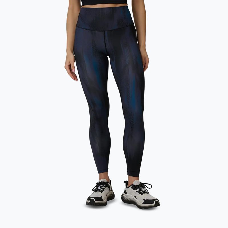 Legginsy treningowe damskie 4F Solar Punk FNK F454 sea green allover