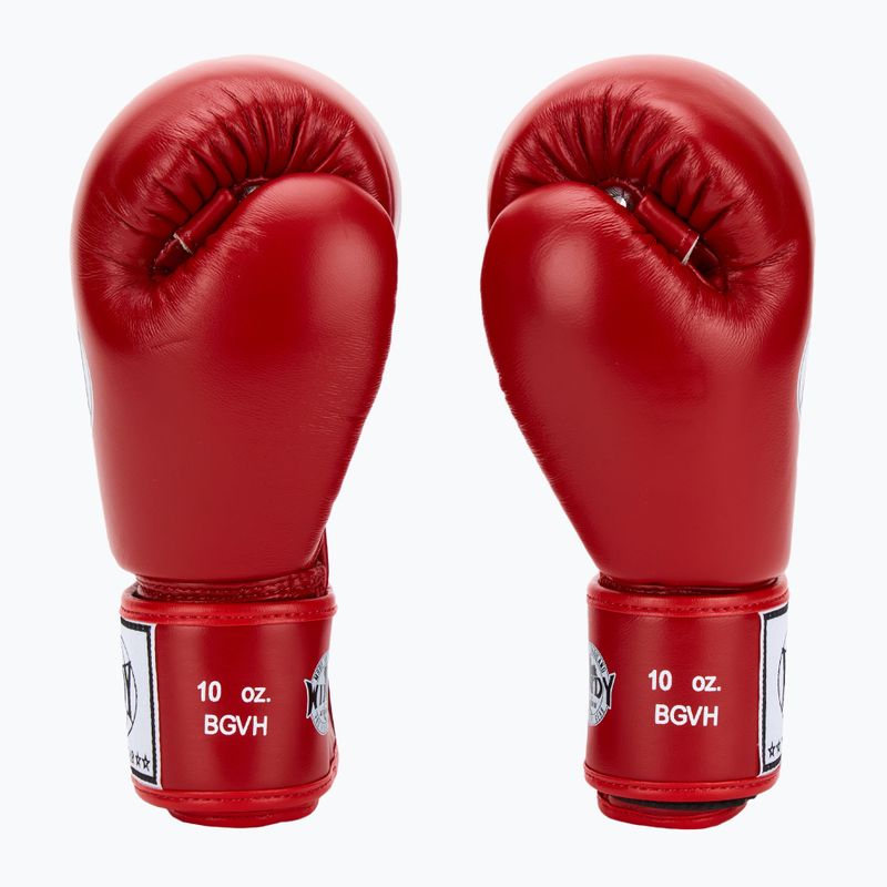 Rękawice bokserskie WINDY Classic Genuine Leather red 4