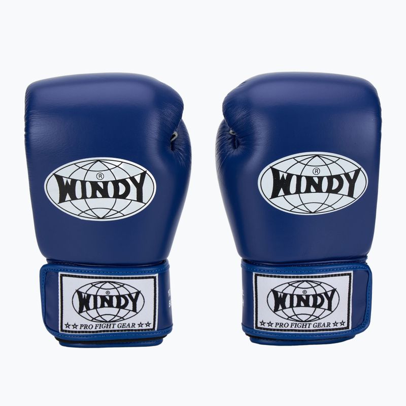 Rękawice bokserskie WINDY Classic Genuine Leather blue 2