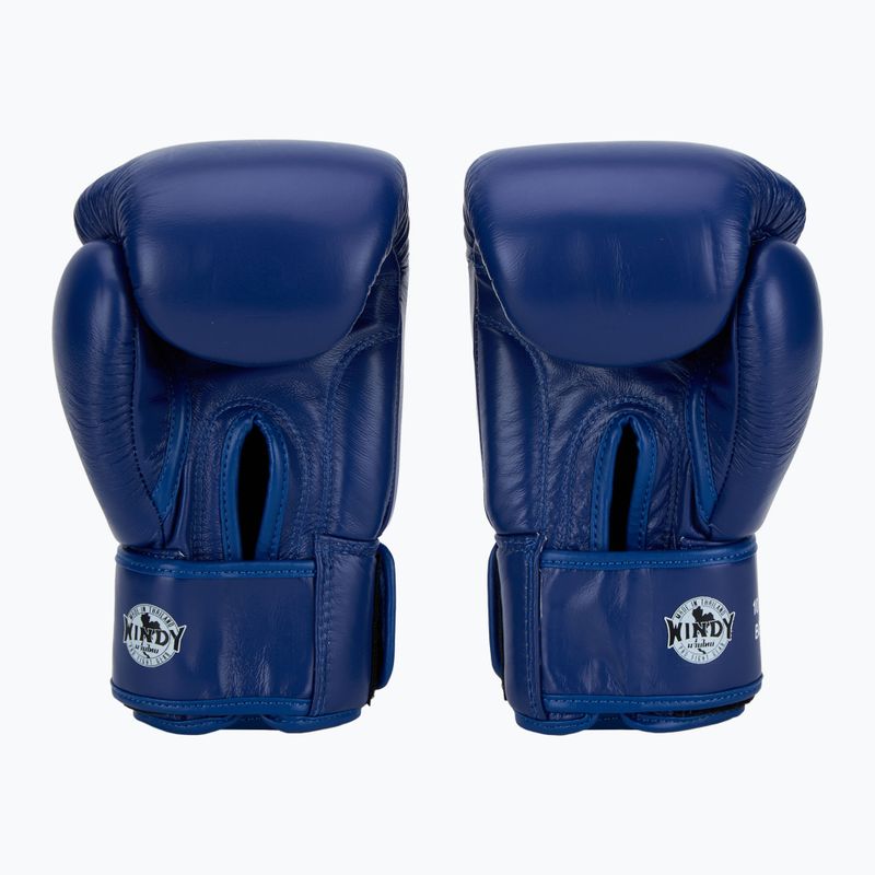 Rękawice bokserskie WINDY Classic Genuine Leather blue 3