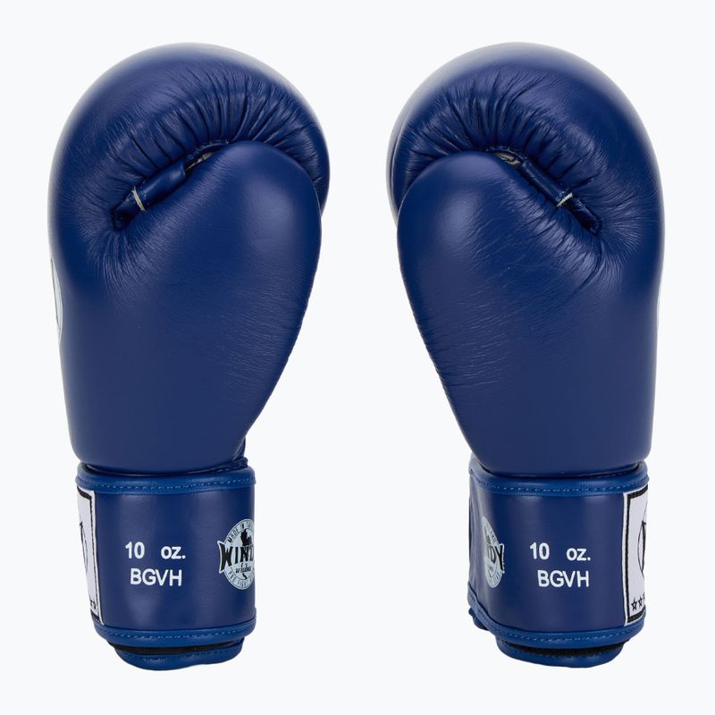 Rękawice bokserskie WINDY Classic Genuine Leather blue 4
