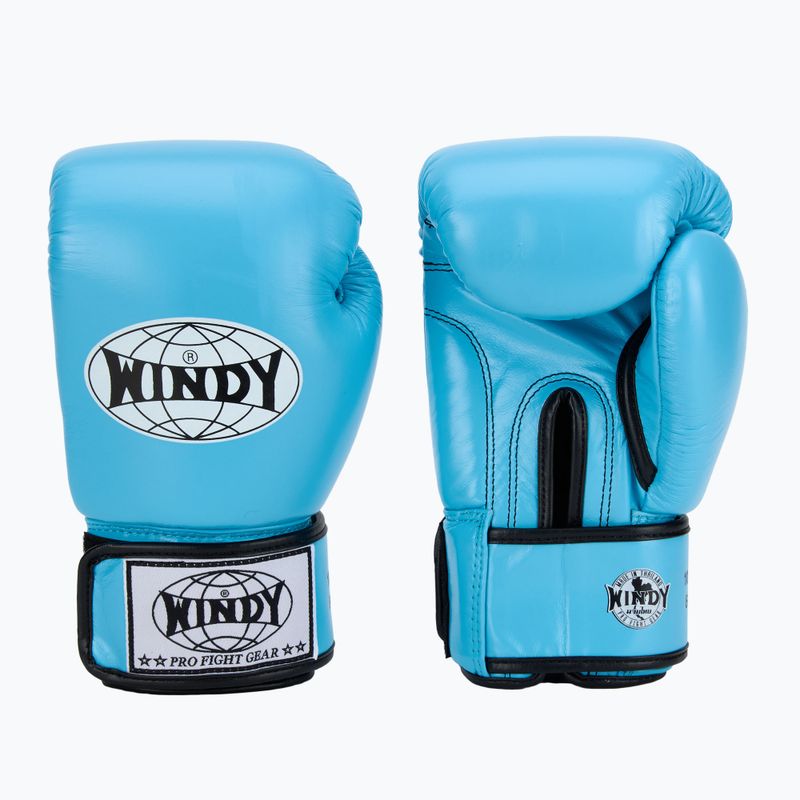 Rękawice bokserskie WINDY Classic Genuine Leather sky blue