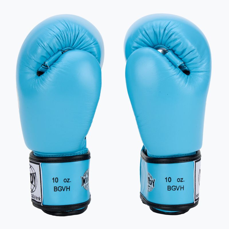 Rękawice bokserskie WINDY Classic Genuine Leather sky blue 4