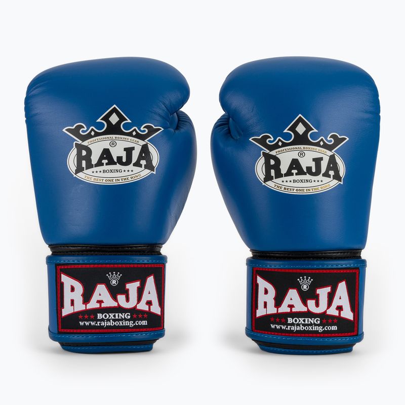 Rękawice bokserskie RAJA BOXING Single Standard Genuine Leather blue 2