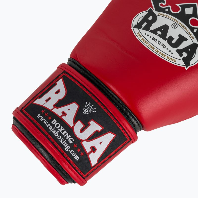 Rękawice bokserskie RAJA BOXING Single Standard Genuine Leather red 6