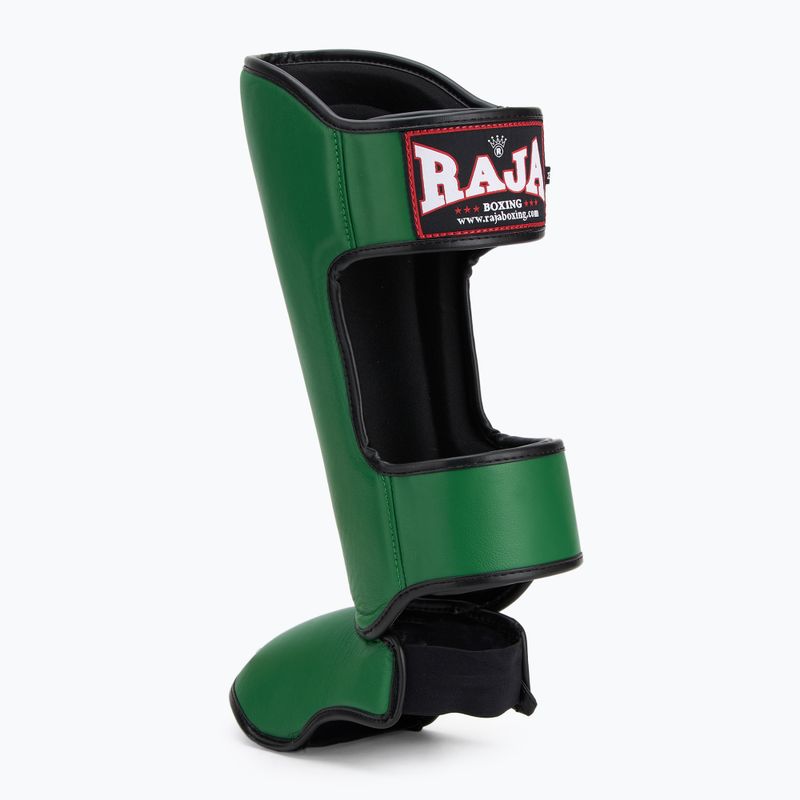 Ochraniacze piszczeli i stóp RAJA BOXING Lightweight Shin Guards Genuine Leather dark green 3