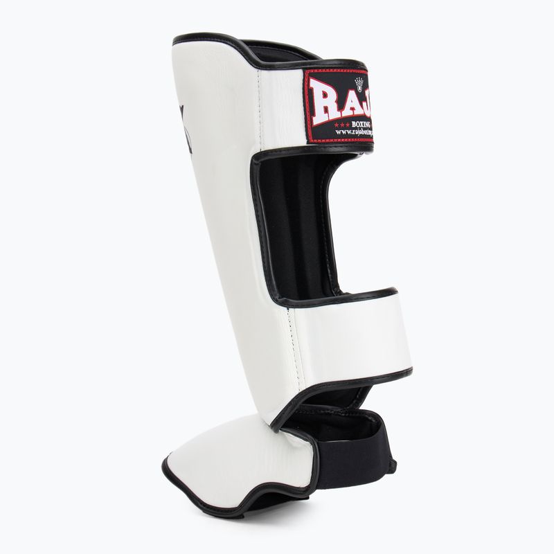 Ochraniacze piszczeli i stóp RAJA BOXING Lightweight Shin Guards Genuine Leather white 3