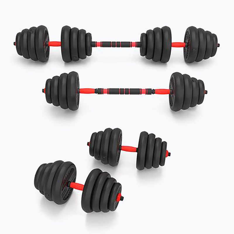 Zestaw ciężarów HMS SGN130 Pro Set 6W1 30 kg czarny/czerwony 4