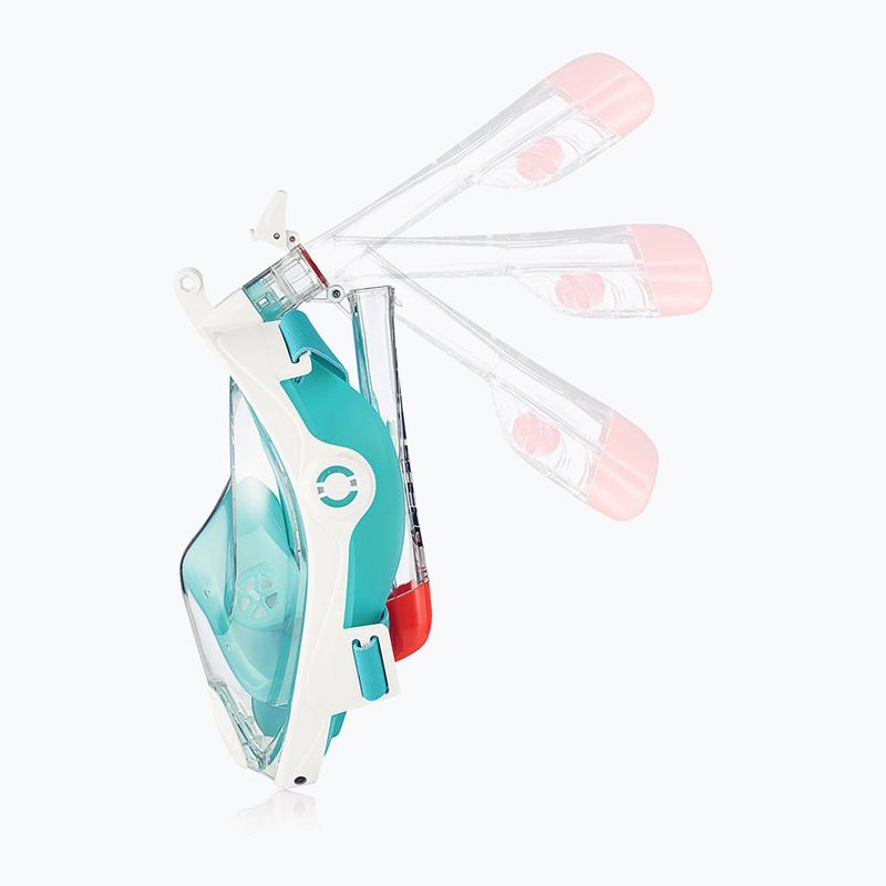 Maska pełnotwarzowa do snorkelingu AQUA-SPEED Spectra 2.0 biała/niebieska 3