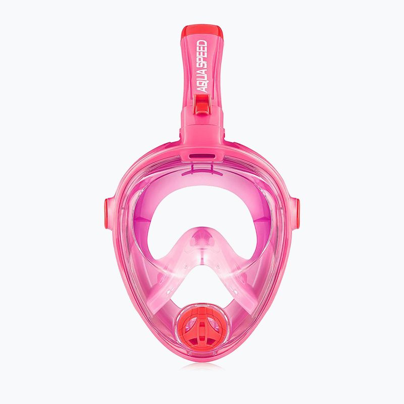 Maska pełnotwarzowa do snorkelingu dziecięca AQUA-SPEED Spectra 2.0 Kid różowa 7081 3