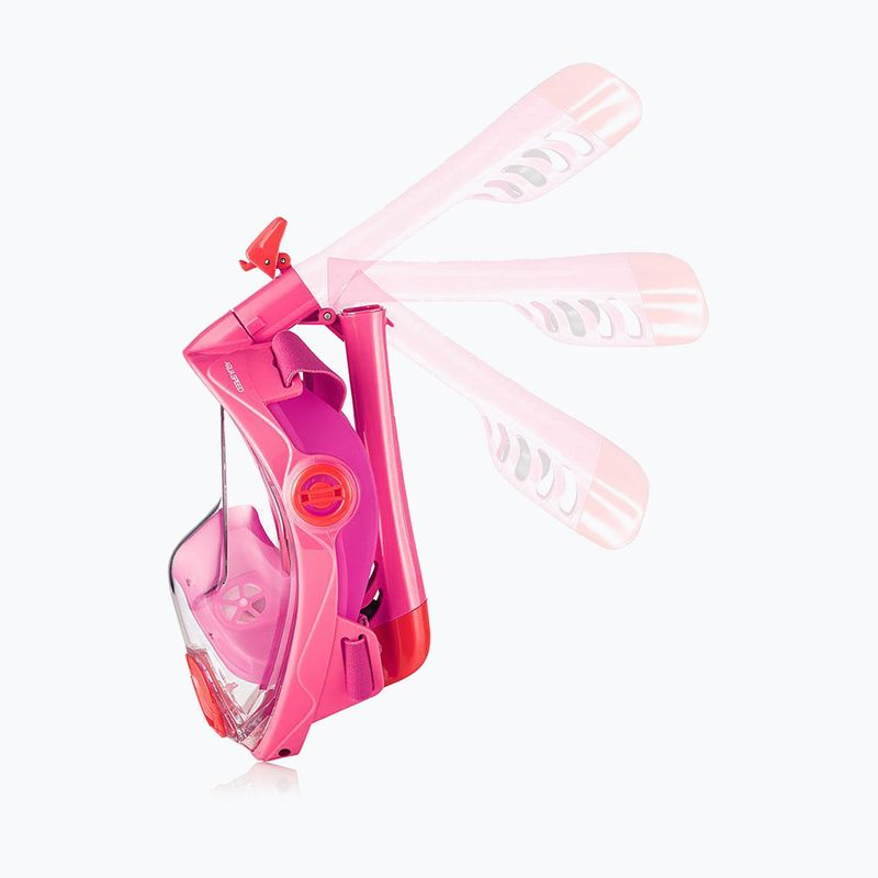 Maska pełnotwarzowa do snorkelingu dziecięca AQUA-SPEED Spectra 2.0 Kid różowa 7081 4