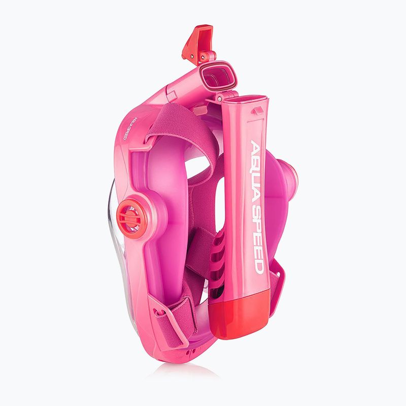 Maska pełnotwarzowa do snorkelingu dziecięca AQUA-SPEED Spectra 2.0 Kid różowa 7081 5