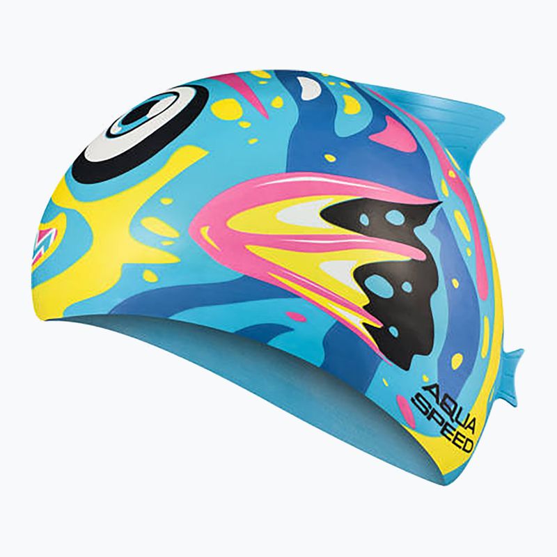 Czepek pływacki dziecięcy AQUA-SPEED Zoo Fish niebieski/żółty/różowy 2