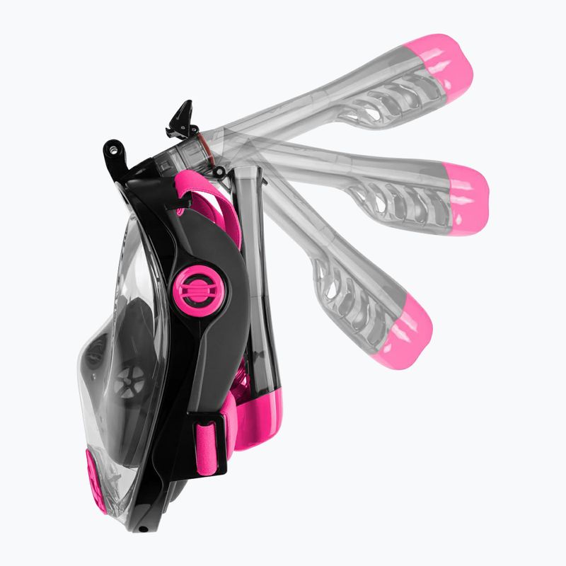 Maska pełnotwarzowa do snorkelingu AQUA-SPEED Spectra 2.0 czarna/różowa 4