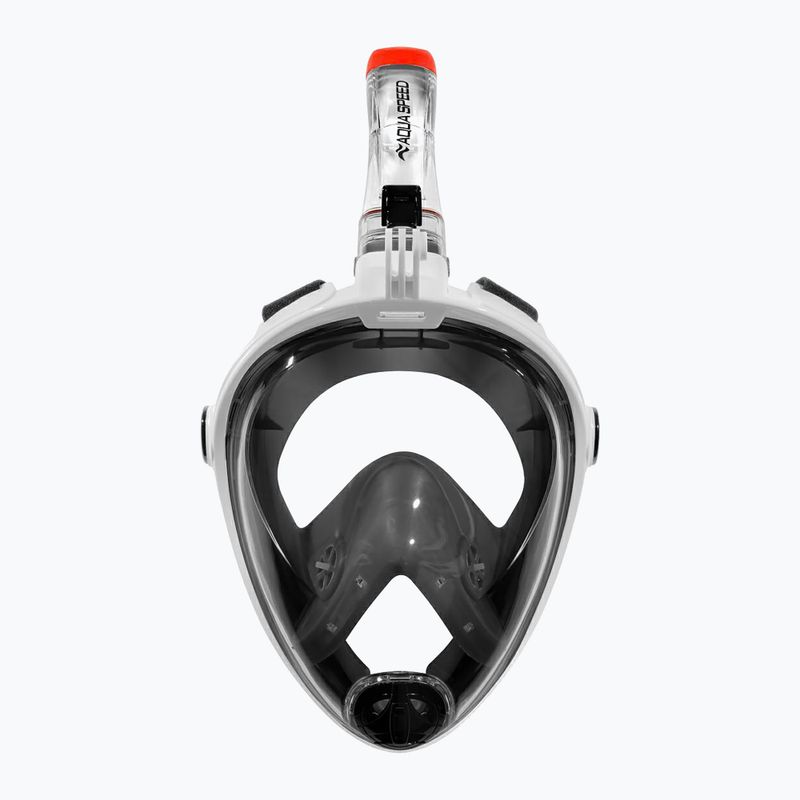Maska pełnotwarzowa do snorkelingu AQUA-SPEED Spectra 2.0 biała/czarna 3
