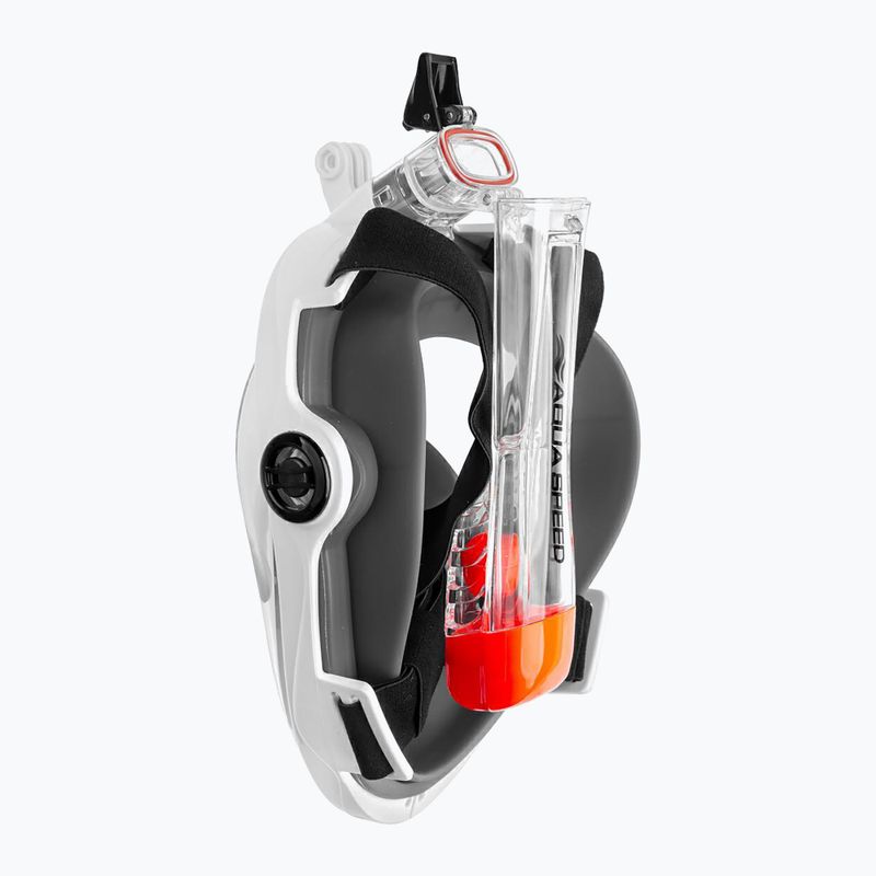 Maska pełnotwarzowa do snorkelingu AQUA-SPEED Spectra 2.0 biała/czarna 5