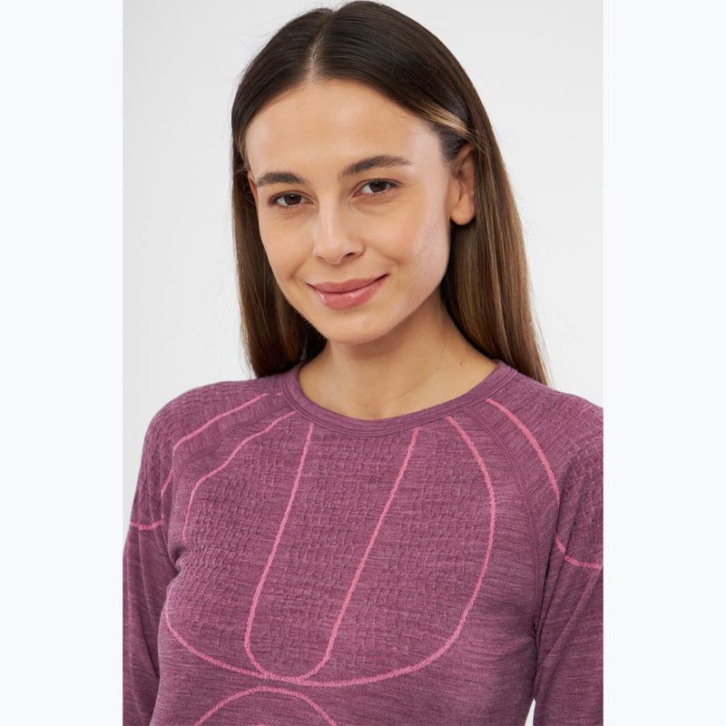 Bluza termoaktywna damska Viking Lan Pro claret/light pink 4