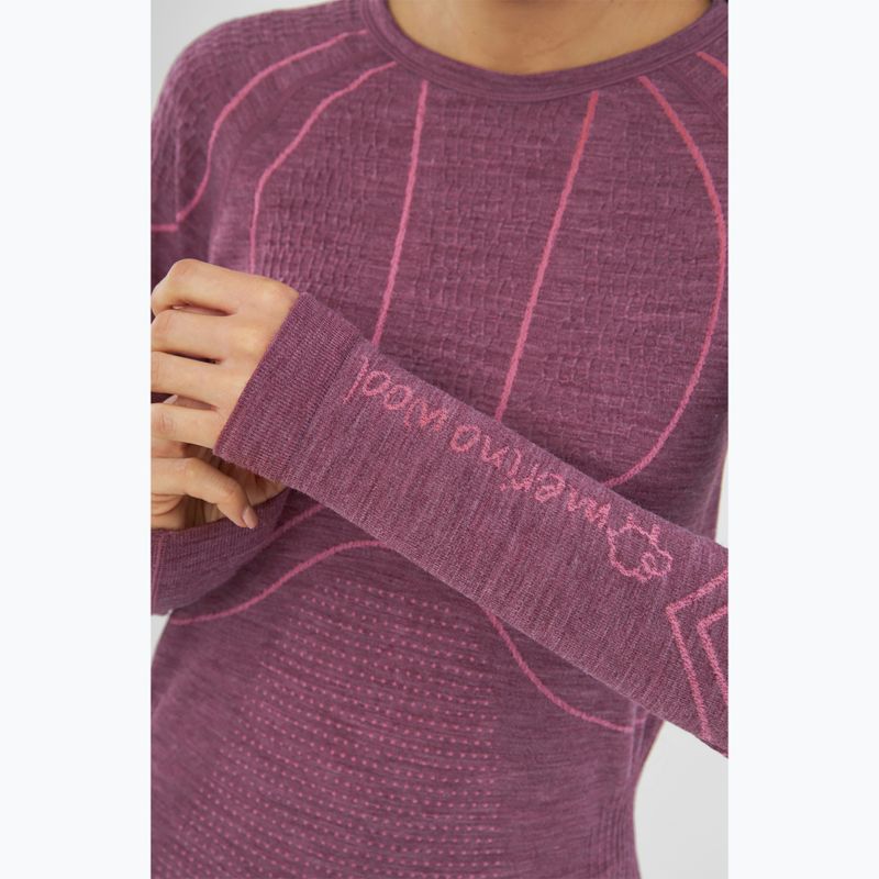 Bluza termoaktywna damska Viking Lan Pro claret/light pink 5