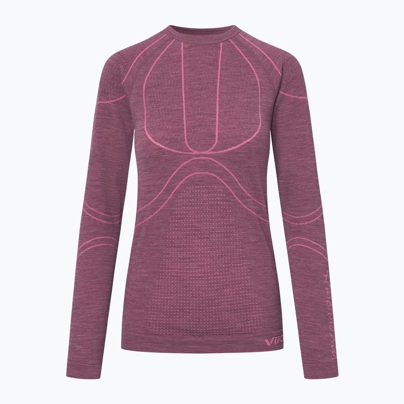 Bluza termoaktywna damska Viking Lan Pro claret/light pink 7