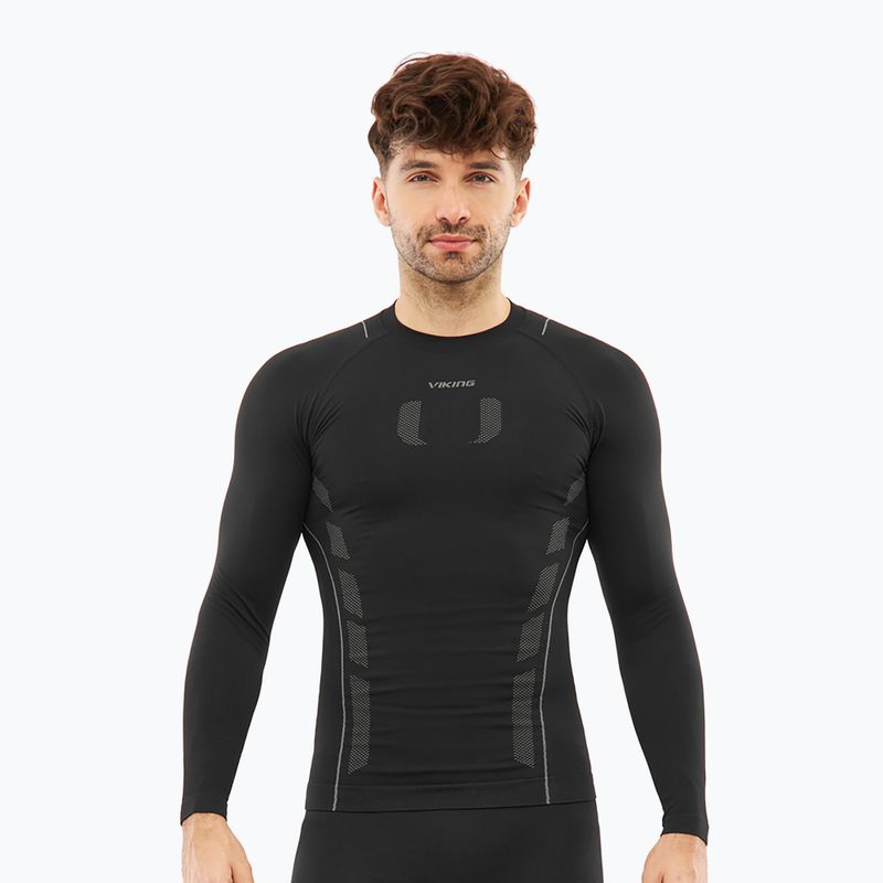 Bluza termoaktywna męska Viking Eiger 2.0 black/grey