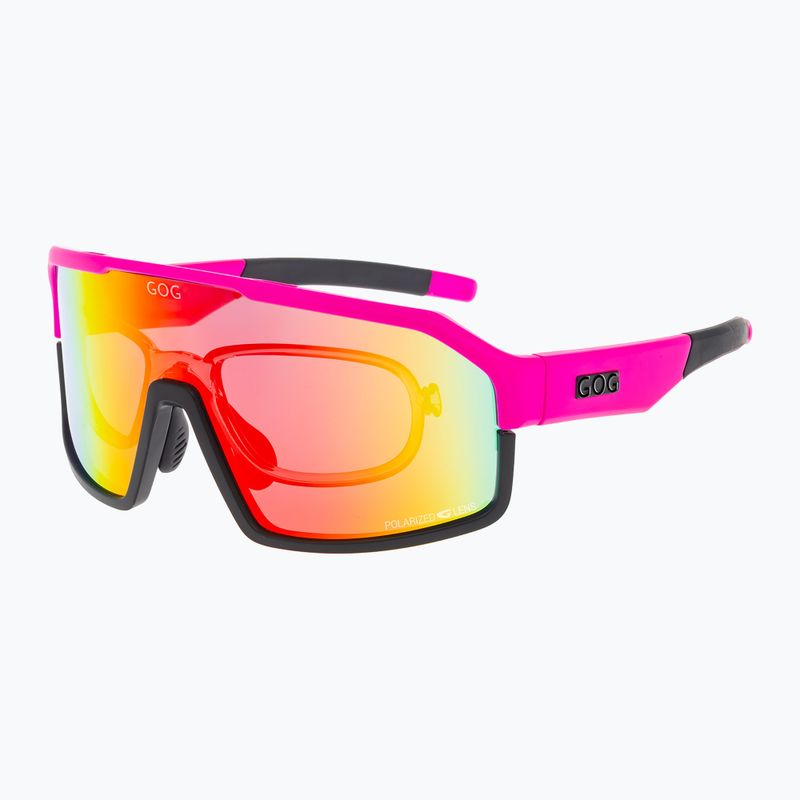 Okulary przeciwsłoneczne GOG Annapurna matt neon pink/black/polychromatic red 4