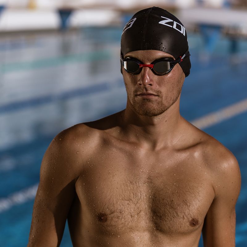 Okulary do pływania ZONE3 Volare Streamline Racing black/red/silver polarized mirror revo 6