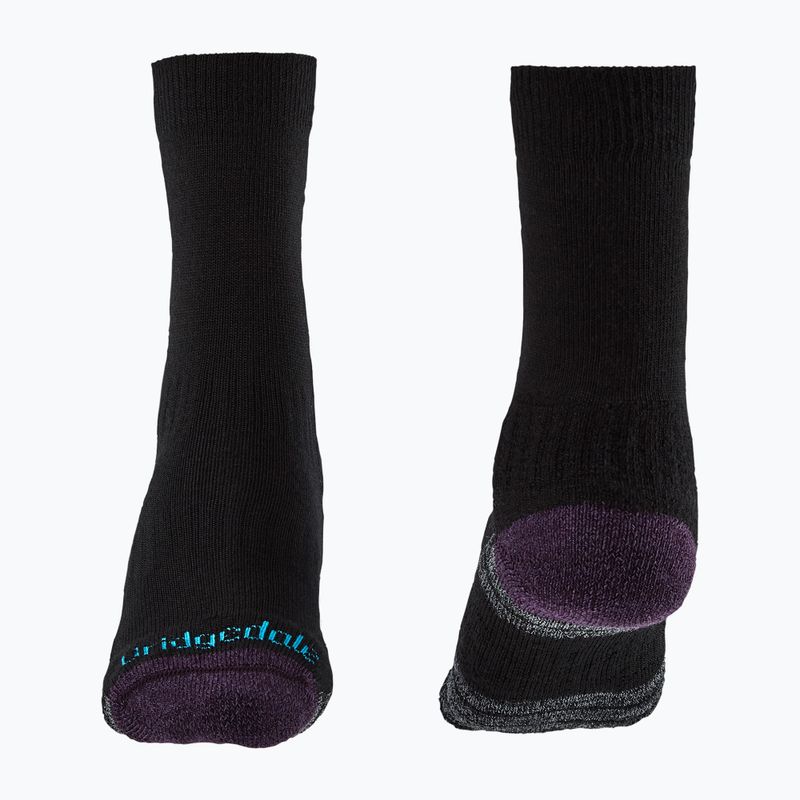 Skarpety damskie Bridgedale Lightweight Merino Performance Boot Original black/purple 2