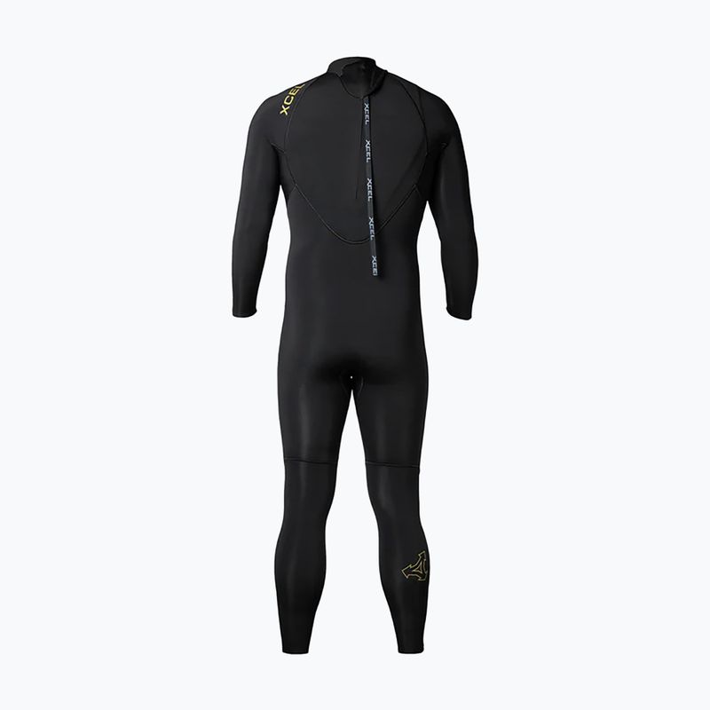 Pianka do pływania męska Xcel Comp 4/3 mm Back Zip Full black 2