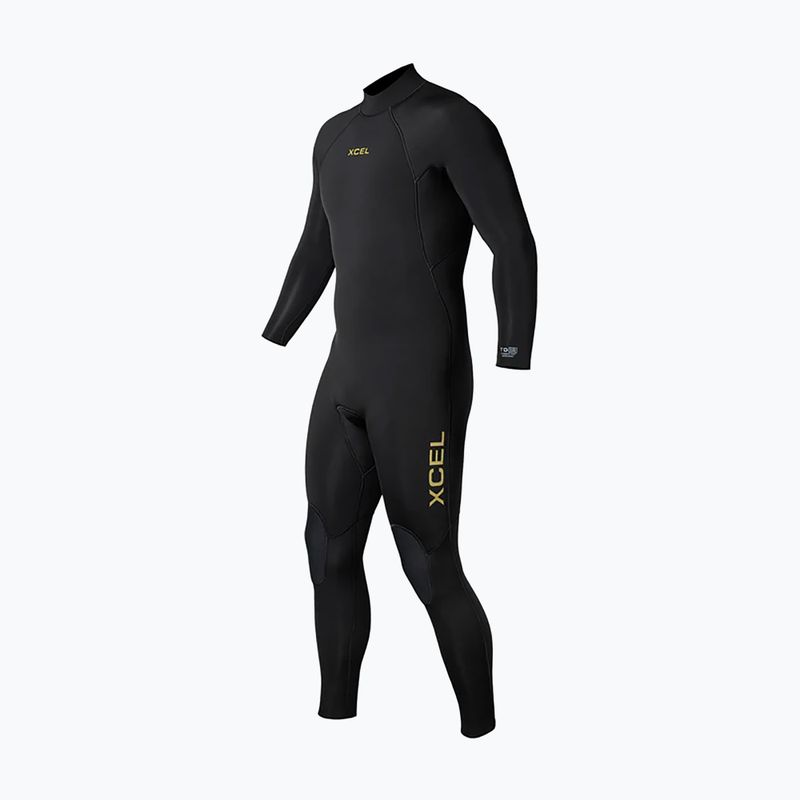 Pianka do pływania męska Xcel Comp 4/3 mm Back Zip Full black 3