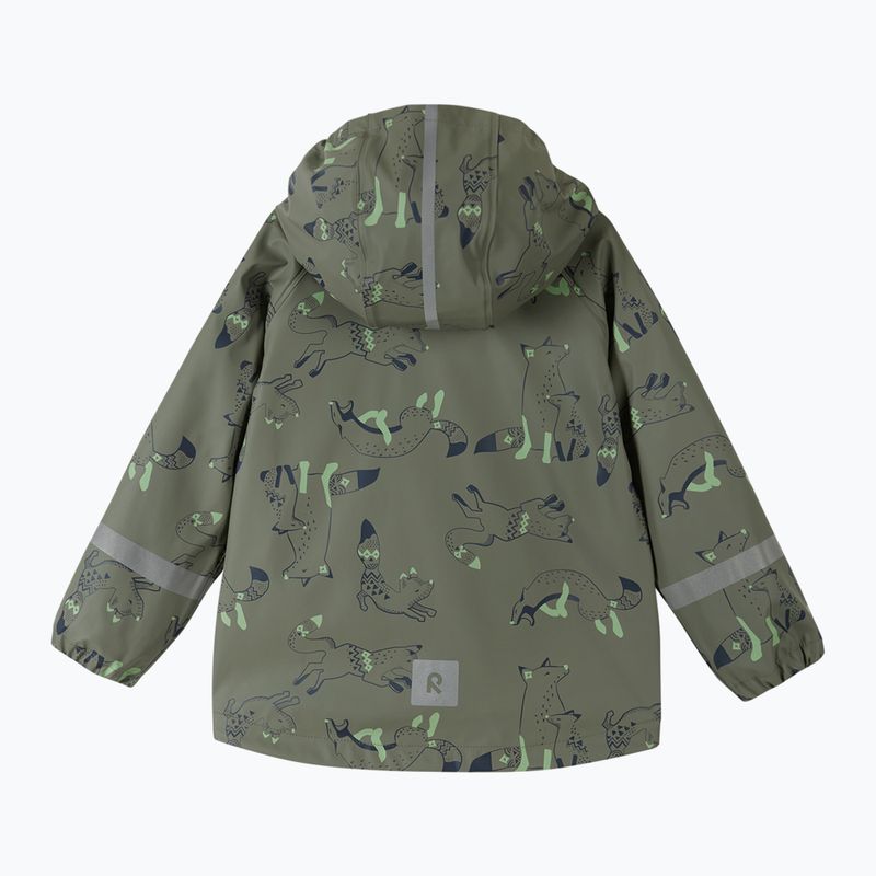 Kurtka przeciwdeszczowa dziecięca Reima Vesi greyish green 5100058A-698B 2