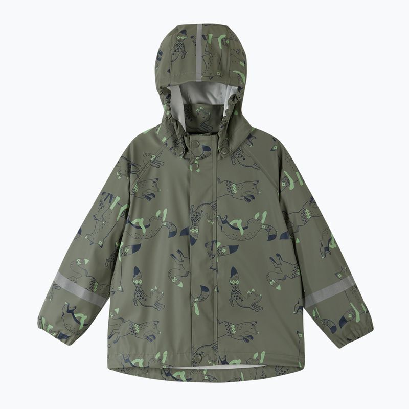 Kurtka przeciwdeszczowa dziecięca Reima Vesi greyish green 5100058A-698B 3